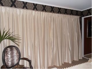 Double pleats on 25mm rod