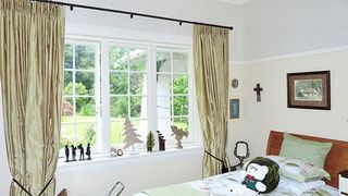 French pleat curtains with bumph interlining