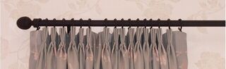 French pleats on rod & rings