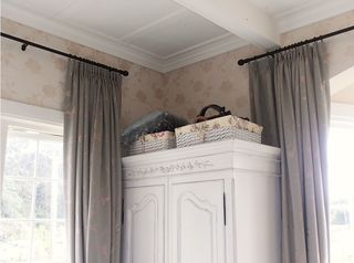 French pleats on 35mm rod & rings