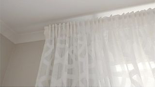 Pencil pleated sheer curtain
