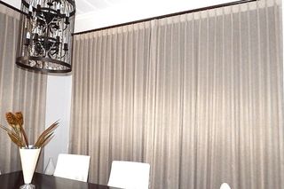 Sheer curtains & separate lining on double rod