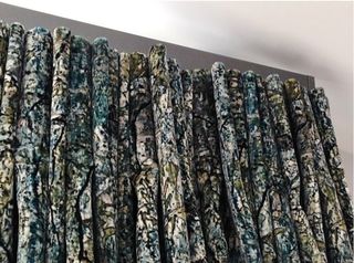 Velvet curtains on square rod